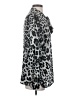 MICHAEL Michael Kors 100% Polyester Animal Print Silver Long Sleeve Blouse Size S - photo 4