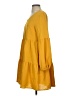 Unbranded Solid Yellow Casual Dress Size S - photo 5