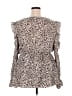 Oddi 100% Polyester Leopard Print Brown 3/4 Sleeve Blouse Size 3X - photo 2