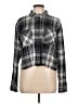 Thread & Supply Plaid Gray Long Sleeve Blouse Size L - photo 1
