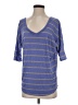 Splendid Blue 3/4 Sleeve T-Shirt Size S - photo 1