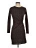 Aqua Tweed Brown Casual Dress Size XS - photo 1