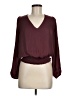 Nine Britton 100% Polyester Burgundy Long Sleeve Blouse Size M - photo 1