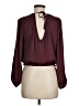 Nine Britton 100% Polyester Burgundy Long Sleeve Blouse Size M - photo 2