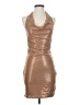Shein 100% Polyamide Metallic Brown Cocktail Dress Size 4 - photo 1