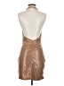 Shein 100% Polyamide Metallic Brown Cocktail Dress Size 4 - photo 2