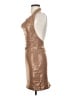 Shein 100% Polyamide Metallic Brown Cocktail Dress Size 4 - photo 5