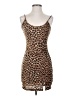 Shein Animal Print Brown Cocktail Dress Size 4 - photo 1