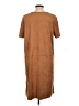 Cal Style Solid Brown Casual Dress Size L - photo 2