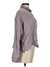 Hem & Thread 100% Cotton Gray Purple Long Sleeve Button-Down Shirt Size M - photo 4