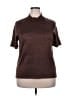 TanJay Brown Short Sleeve Top Size 2X - photo 1
