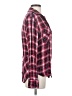 Sam Edelman 100% Rayon Plaid Burgundy Long Sleeve Button-Down Shirt Size S - photo 4