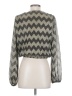 ASTR The Label Chevron-herringbone Gray Long Sleeve Blouse Size XS - photo 2