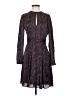 Assorted Brands 100% Polyester Paisley Brown Purple Cocktail Dress Size 4 - photo 1