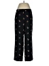 Ann Taylor 100% Polyester Print Black Casual Pants Size M - photo 1