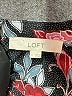 Ann Taylor LOFT 100% Polyester Floral Black 3/4 Sleeve Blouse Size S - photo 7