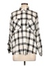 Lumiere 100% Cotton Plaid Silver Long Sleeve Button-Down Shirt Size L - photo 1