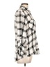 Lumiere 100% Cotton Plaid Silver Long Sleeve Button-Down Shirt Size L - photo 4