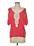 Miami 100% Rayon Red Short Sleeve Blouse Size S - photo 1