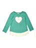 Bobbie Brooks Hearts Teal Pullover Sweater Size 10 - 12 - photo 1