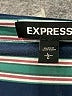 Express 100% Polyester Stripes Blue Long Sleeve Blouse Size L - photo 7