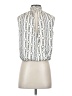 Banana Republic 100% Polyester Silver Sleeveless Blouse Size XS - photo 2