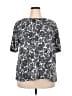 Lane Bryant 100% Polyester Floral Gray Short Sleeve Blouse Size 18 - 20 Plus - photo 1