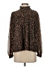 Ann Taylor Animal Print Brown Long Sleeve Blouse Size S - photo 1
