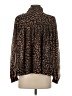 Ann Taylor Animal Print Brown Long Sleeve Blouse Size S - photo 2