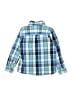 Joe Fresh 100% Cotton Plaid Blue Long Sleeve Button-Down Shirt Size 7 - 8 - photo 2