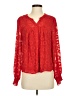 Sunday in Brooklyn 100% Polyester Red Long Sleeve Blouse Size S - photo 1