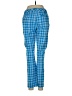 Puma 100% Cotton Plaid Blue Ivory Casual Pants Size 6 - photo 2
