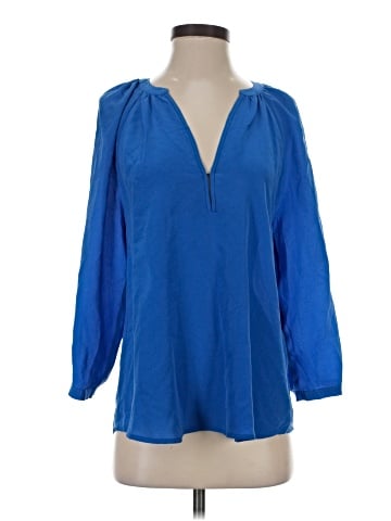 Joie Long Sleeve Silk Top (view 1)