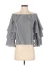 Endless Rose 100% Cotton Checkered-gingham Black 3/4 Sleeve Blouse Size XS - photo 1