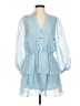 Zara 100% Polyester Blue Casual Dress Size S - photo 1