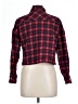 Love Notes 100% Cotton Plaid Red Long Sleeve Button-Down Shirt Size L - photo 2