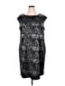 DressBarn Graphic Silver Cocktail Dress Size 22 - photo 1