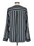 Express 100% Polyester Stripes Blue Long Sleeve Blouse Size L - photo 2
