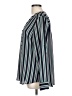 Express 100% Polyester Stripes Blue Long Sleeve Blouse Size L - photo 5