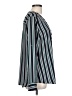 Express 100% Polyester Stripes Blue Long Sleeve Blouse Size L - photo 4