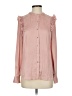 Express 100% Polyester Pink Long Sleeve Blouse Size S - photo 1