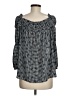 CeCe 100% Polyester Gray 3/4 Sleeve Blouse Size M - photo 2