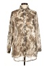 PrettyLittleThing 100% Polyester Animal Print Tan Long Sleeve Blouse Size 6 - photo 1