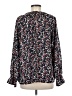 C&C California 100% Polyester Floral Black Long Sleeve Blouse Size M - photo 2