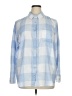 Flag & Anthem Checkered-gingham Blue Long Sleeve Blouse Size 1X - photo 1