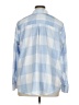 Flag & Anthem Checkered-gingham Blue Long Sleeve Blouse Size 1X - photo 2