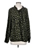 Talbots Animal Print Green Long Sleeve Blouse Size S - photo 1