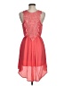 Buttons 100% Polyester Solid Pink Casual Dress Size M - photo 2
