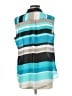 Cato Color Block Teal Sleeveless Blouse Size L - photo 2