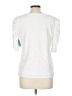 CeCe Solid White Short Sleeve Top Size L - photo 2